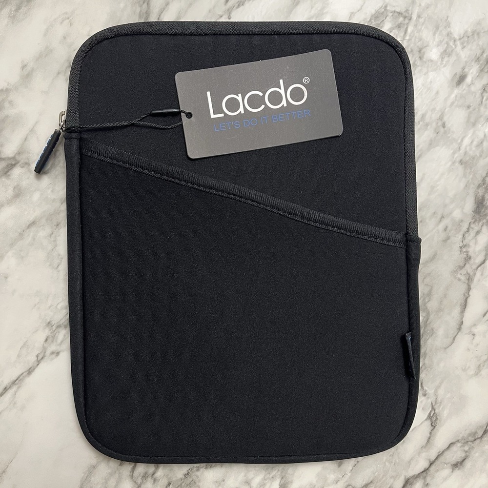 NWT Lacdo 10" Tablet‎ Sleeve Neoprene Padded Cushioned Zipper Closure Pocket